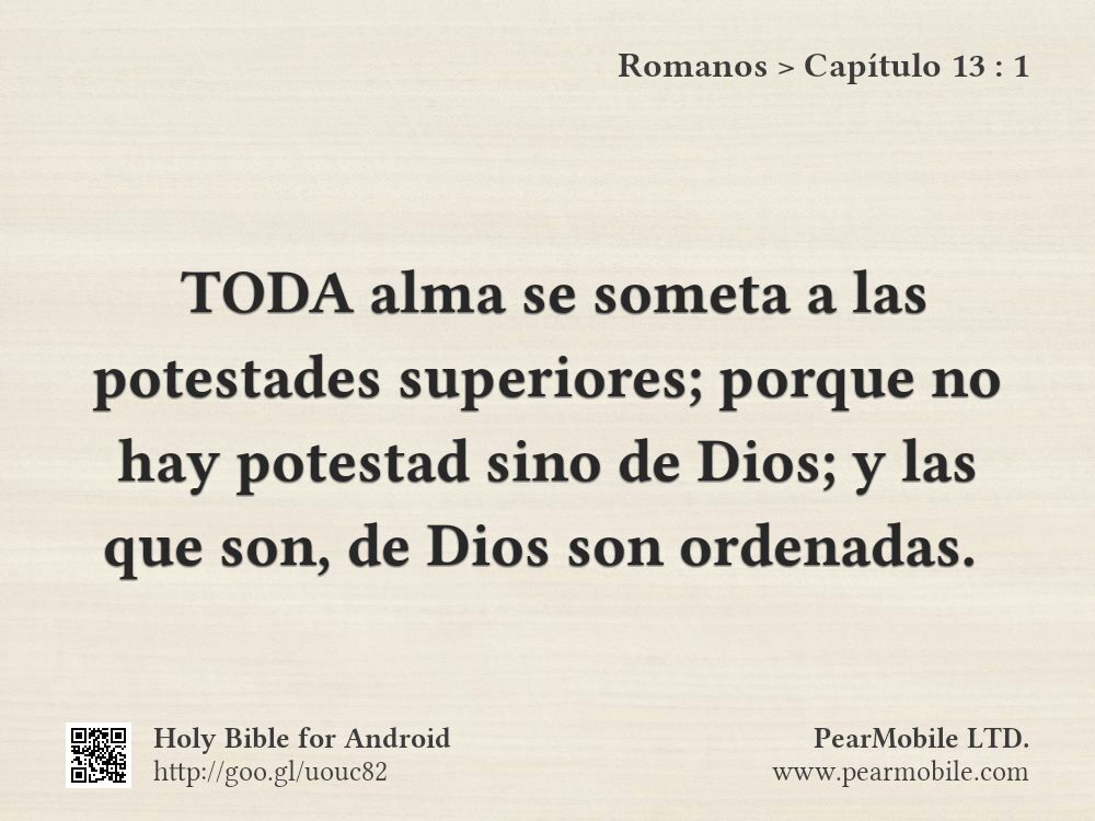 Romanos, Capítulo 13:1